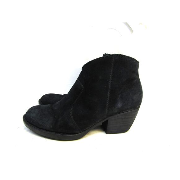 Born Womens Size 7.5 M Black Suede Zip Ankle Fashion Boots Bootie - Picture 1 of 11